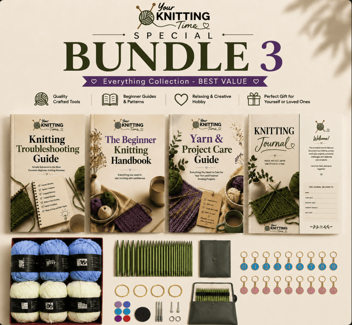 Knitting Made Easy Kit - Your Knitting Time
